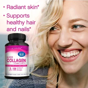 Collagen + Vitamin C plus Biotin,, 120 Capsules